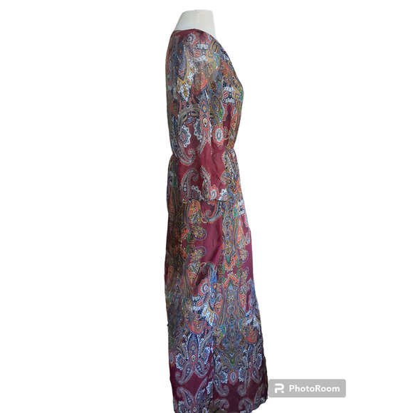 Small Signature Collection paisley boho chic ankle women's dress #4 - Picture 3 of 6